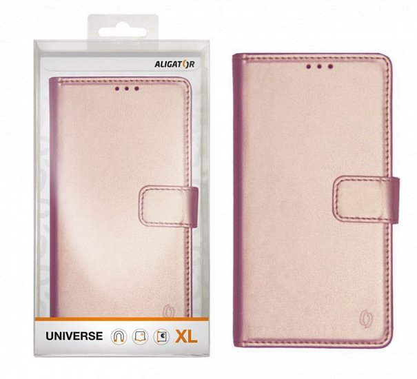 ALIGATOR pouzdro UNIVERSE, vel.XL(160*81) růžovo-zlatá