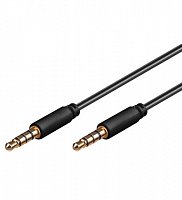 PremiumCord Jack 3.5mm 4 pinový M/M 0,5m pro Apple