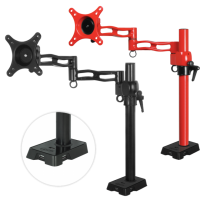 ARCTIC Z1 red - single monitor arm with USB Hub in