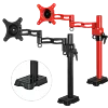 ARCTIC Z1 red - single monitor arm with USB Hub in