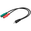 PremiumCord Adaptér 4pin 3,5mm-2x stereo 3,5mm M/2xF