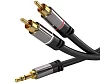 PremiumCord HQ stíněný kabel stereo Jack 3.5mm-2xCINCH M/M 5m