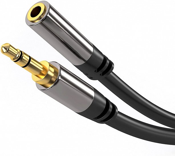 PremiumCord HQ stíněný prodlužovací kabel Jack 3.5mm - Jack 3.5mm M/F 5m