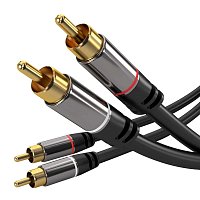 PremiumCord HQ stíněný kabel 2x CINCH-2x CINCH M/M 1,5m