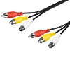 PremiumCord Kabel 3x CINCH-3x CINCH M/M 2m