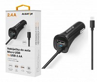 Aligator nab. do auta 2xUSB výstupem 2,4A, černá