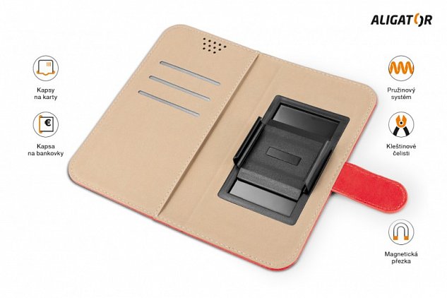 ALIGATOR Pouzdro UNI-FIX, vel.XL(160*82) červená