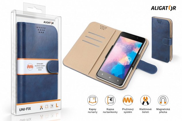 ALIGATOR Pouzdro UNI-FIX, vel.XL(160*82) modrá