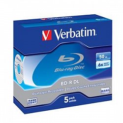 VERBATIM BD-R DL(5-Pack)Jewel/6x/50GB