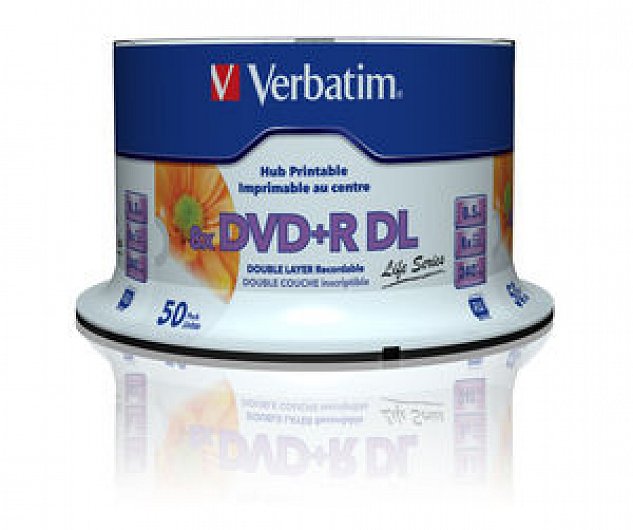 VERBATIM DVD+R DL (8xPrintable, 8,5GB), 50 cake