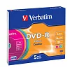 VERBATIM DVD-R 4,7 GB (120min) 16x colour slim box, 5ks/pack