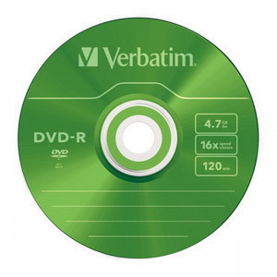 VERBATIM DVD-R 4,7 GB (120min) 16x colour slim box, 5ks/pack