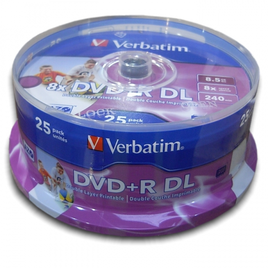 VERBATIM DVD+R(25-Pack)Spindl/DoubleLayer/8,5GB