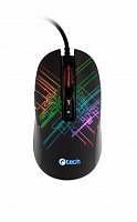 Herní myš C-TECH Dusk (GM-27L), casual gaming, 3200 DPI, RGB podsvícení, USB