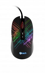 Herní myš C-TECH Dusk (GM-27L), casual gaming, 3200 DPI, RGB podsvícení, USB