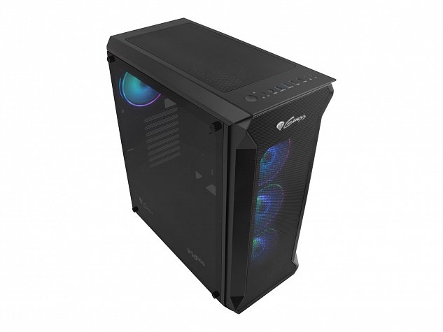 Počítačová skříň Genesis IRID 505 ARGB MIDI (USB 3.0), 4x 120mm ventilátory ARGB