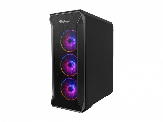 Počítačová skříň Genesis IRID 505 ARGB MIDI (USB 3.0), 4x 120mm ventilátory ARGB