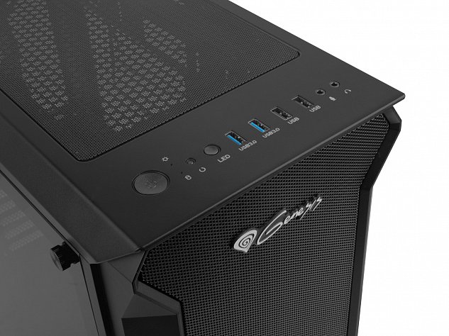 Počítačová skříň Genesis IRID 505 ARGB MIDI (USB 3.0), 4x 120mm ventilátory ARGB