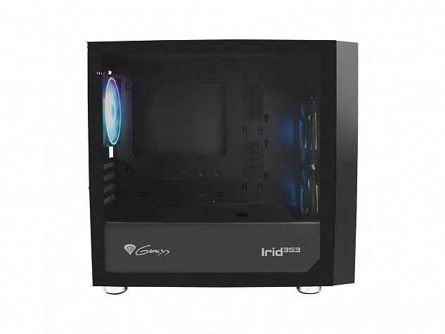 Počítačová skříň Genesis IRID 353 ARGB Mini-ATX, Micro-ITX (USB 3.0), 4x 120m ventilátory ARGB