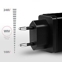 AXAGON ACU-QS24, QC & SMART nabíječka do sítě 24W, 2x USB-A port, QC3.0/AFC/FCP + 5V/1.2A