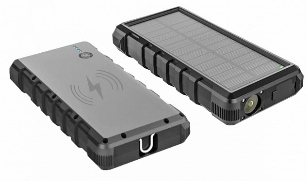 Solární powerbanka VIKING W24W 24000mAh, QC3.0, bezdrátové nabíjení