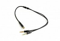 GEMBIRD 3.5 mm stereo jack 4-pin, redukce , 20 cm, 2xF/M