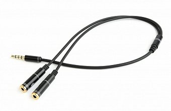 GEMBIRD 3,5 mm jack audio+microphone redukce, 20 cm, 2xF/M, 4pin