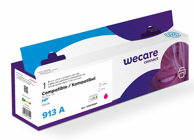 WECARE ink pro HP F6T77AE,modrá/cyan