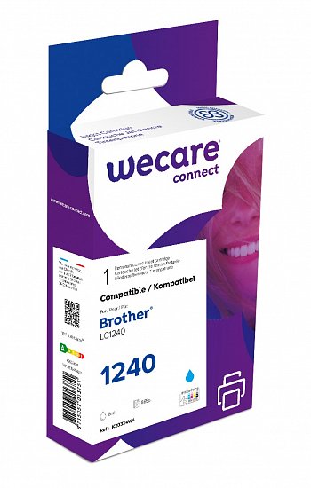 WECARE ink pro BROTHER LC-1240C,modrá/cyan