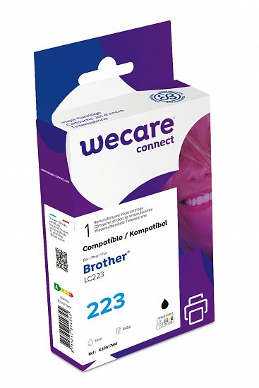 WECARE ink pro BROTHER LC-223BK,černá/black