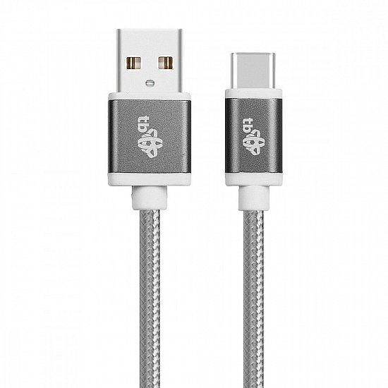 TB Cable USB - USB C 1.5 m gray tape