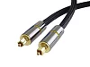 PremiumCord Optický audio kabel Toslink, OD:7mm, Gold-metal design + Nylon 0,5m