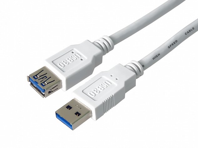 PremiumCord Prodlužovací kabel USB 3.0 Super-speed 5Gbps A-A, MF, 9pin, 2m bílá