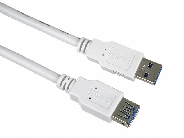 PremiumCord Prodlužovací kabel USB 3.0 Super-speed 5Gbps A-A, MF, 9pin, 0,5m bílá