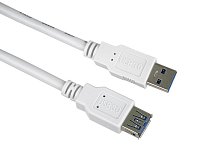 PremiumCord Prodlužovací kabel USB 3.0 Super-speed 5Gbps A-A, MF, 9pin, 1m bílá