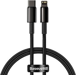 Baseus CATLWJ-01 Tungsten Gold Fast Charge Kabel USB-C to Lightning 20W 1m Black