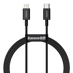 Baseus CATLYS-A01 Superior Fast Charging Datový Kabel USB-C to Lightning  20W 1m Black