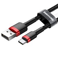 Baseus CATKLF-B91 Cafule Kabel USB-C 3A 1m Red/Black