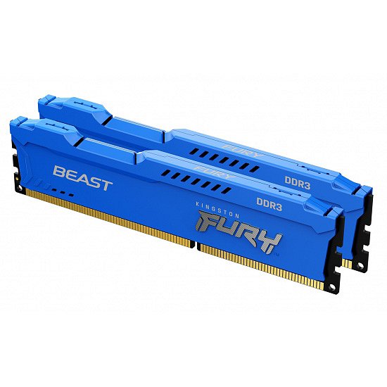 8GB DDR3-1600MHz CL10 Kingston FURY Beast Blue, 2x4GB