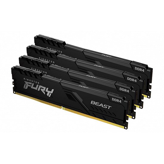 64GB DDR4-2666MHz CL16  Kingston FURY Beast, 4x16GB