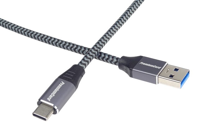 PremiumCord kabel USB-C - USB 3.0 A (USB 3.1 generation 1, 3A, 5Gbit/s) 2m oplet