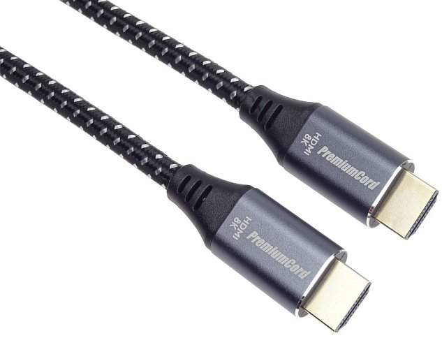 PremiumCord ULTRA HDMI 2.1 High Speed + Ethernet kabel 8K@60Hz,zlacené 1,5m