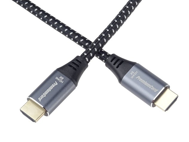 PremiumCord ULTRA HDMI 2.1 High Speed + Ethernet kabel 8K@60Hz,zlacené 3m