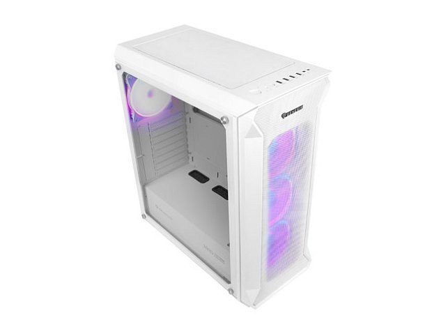 Počítačová skříň Genesis IRID 505 ARGB WHITE MIDI TOWER (USB 3.0), 4x 120mm ventilátory