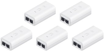 UBNT POE-24-24W-5P, GB PoE Injektor, 24V/1A (24W) 5-pack