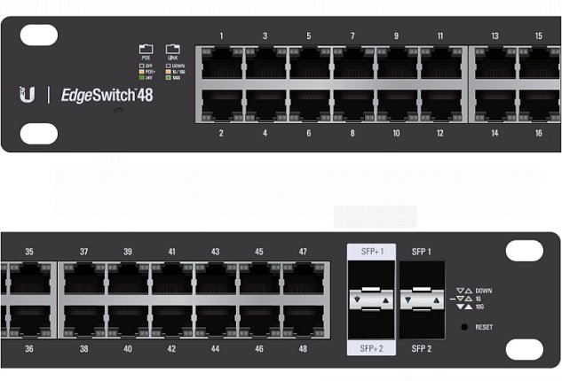 UBNT EdgeSwitch 48xGb 2xSFP 2xSFP+ PoE+ ES-48-500W