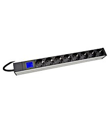 PDU IT METER, integr.merení, 8x Schuko,Al ,19