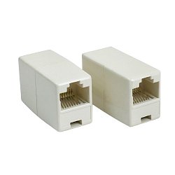 Spojka RJ45 (UTP), cat5, bílá