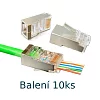 Konektor FTP RJ45EZ, Cat5e 10ks drát, licna RJ45/5SLD, průchozí síťový konektor