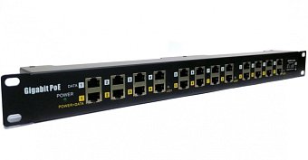 POE Gigabitový Patch panel Cat5 19